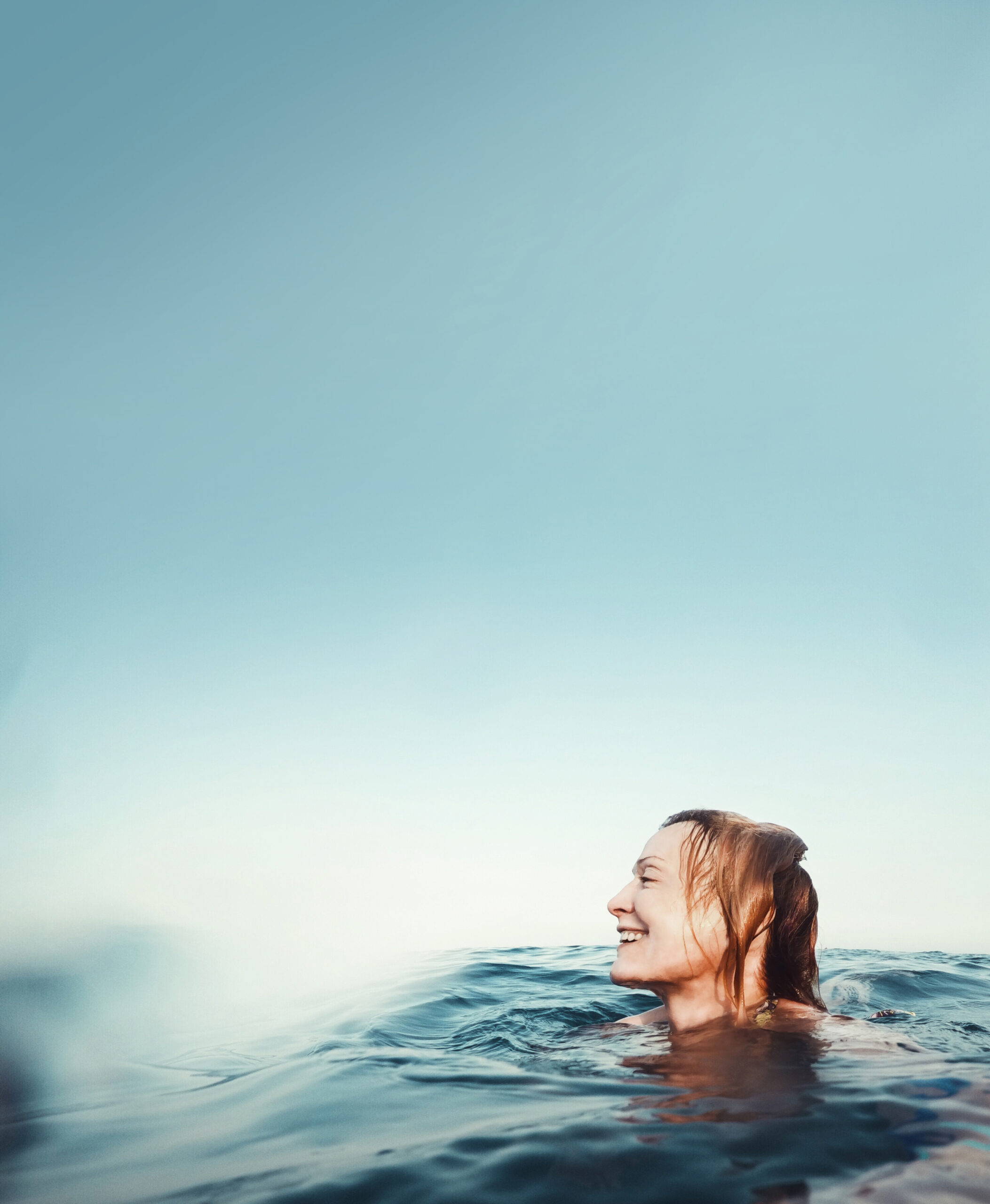 Woman in the sea